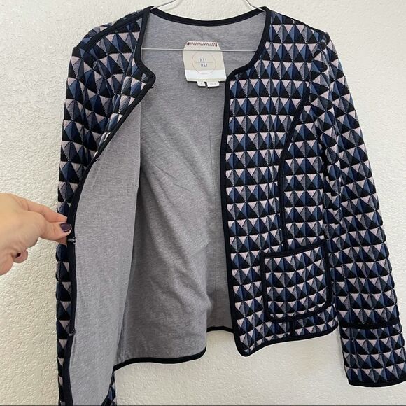 Hei Hei Anthropologie Textured Triangle Blazer - Picture 8 of 11